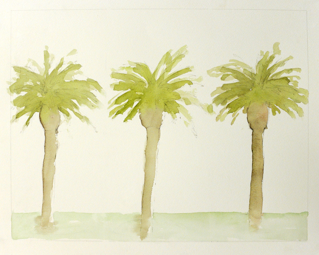 Palm Trees In An Oasis